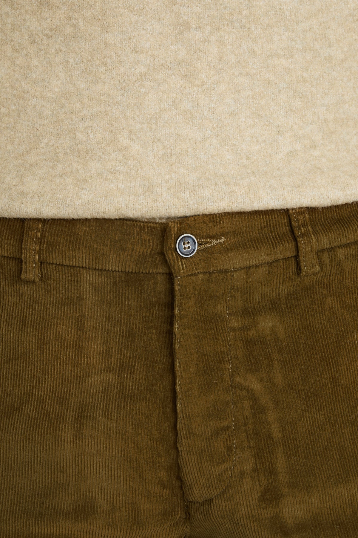 Chino in velluto bronzo - Uomo