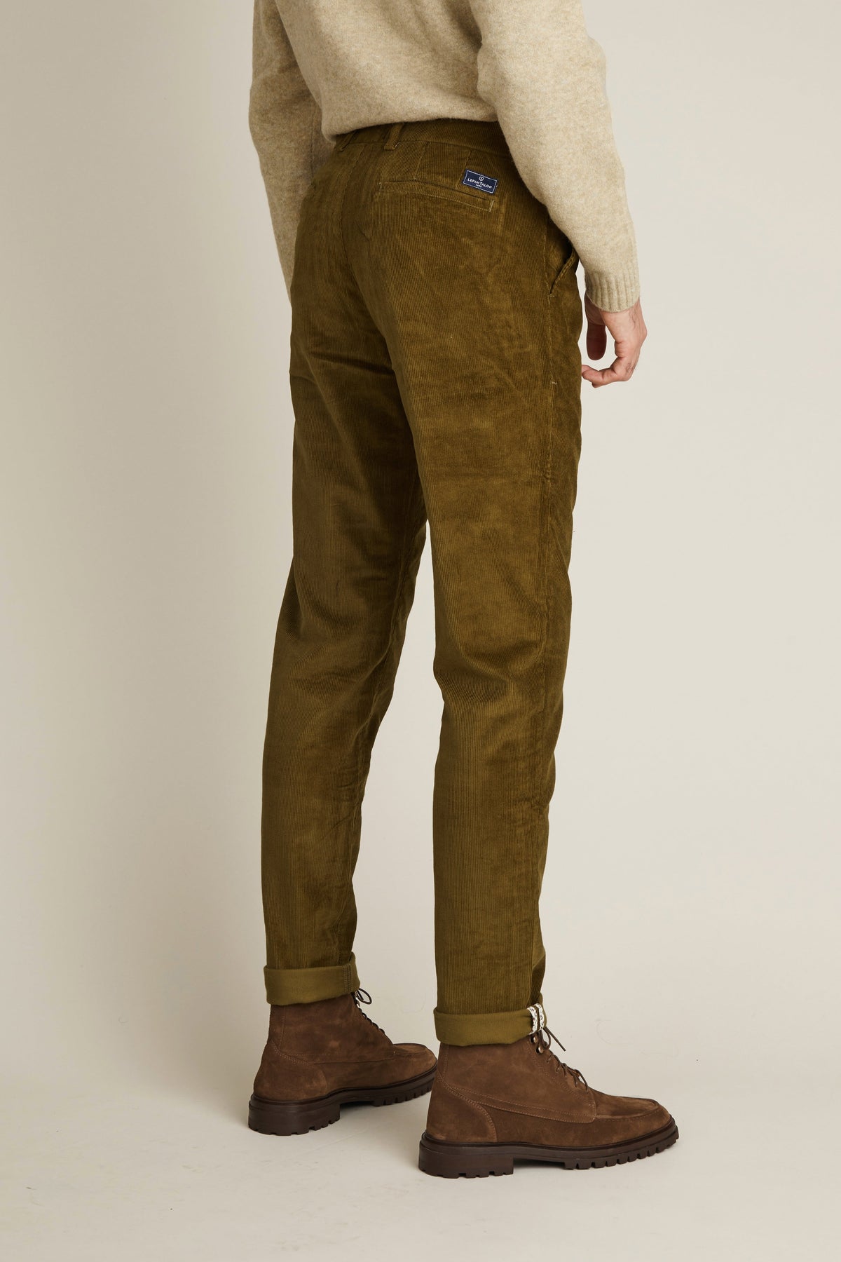 Chino in velluto bronzo - Uomo