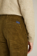 Chino in velluto bronzo - Uomo