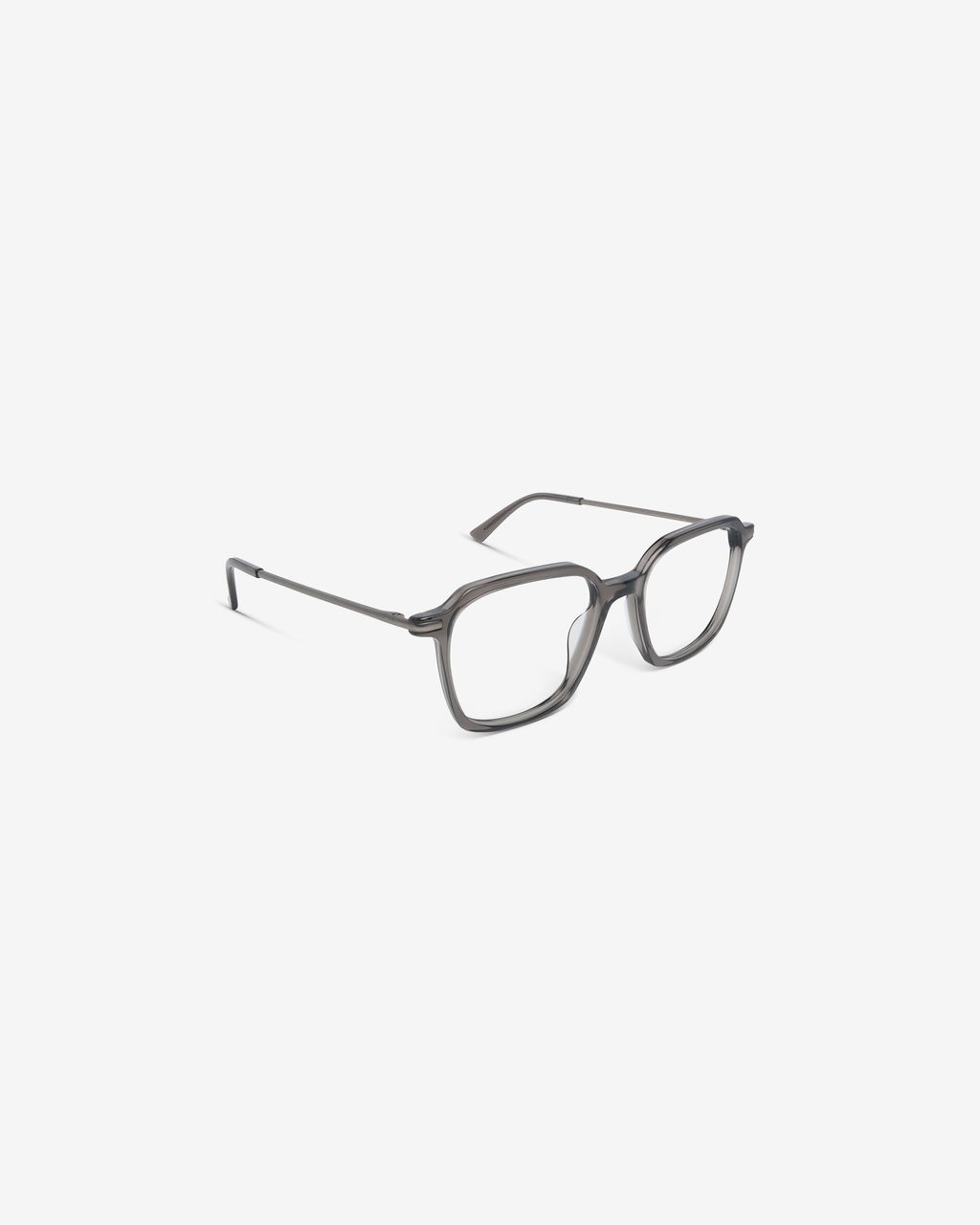 Anteojos James Gray: montura rectangular de acetato, vista de tres cuartos