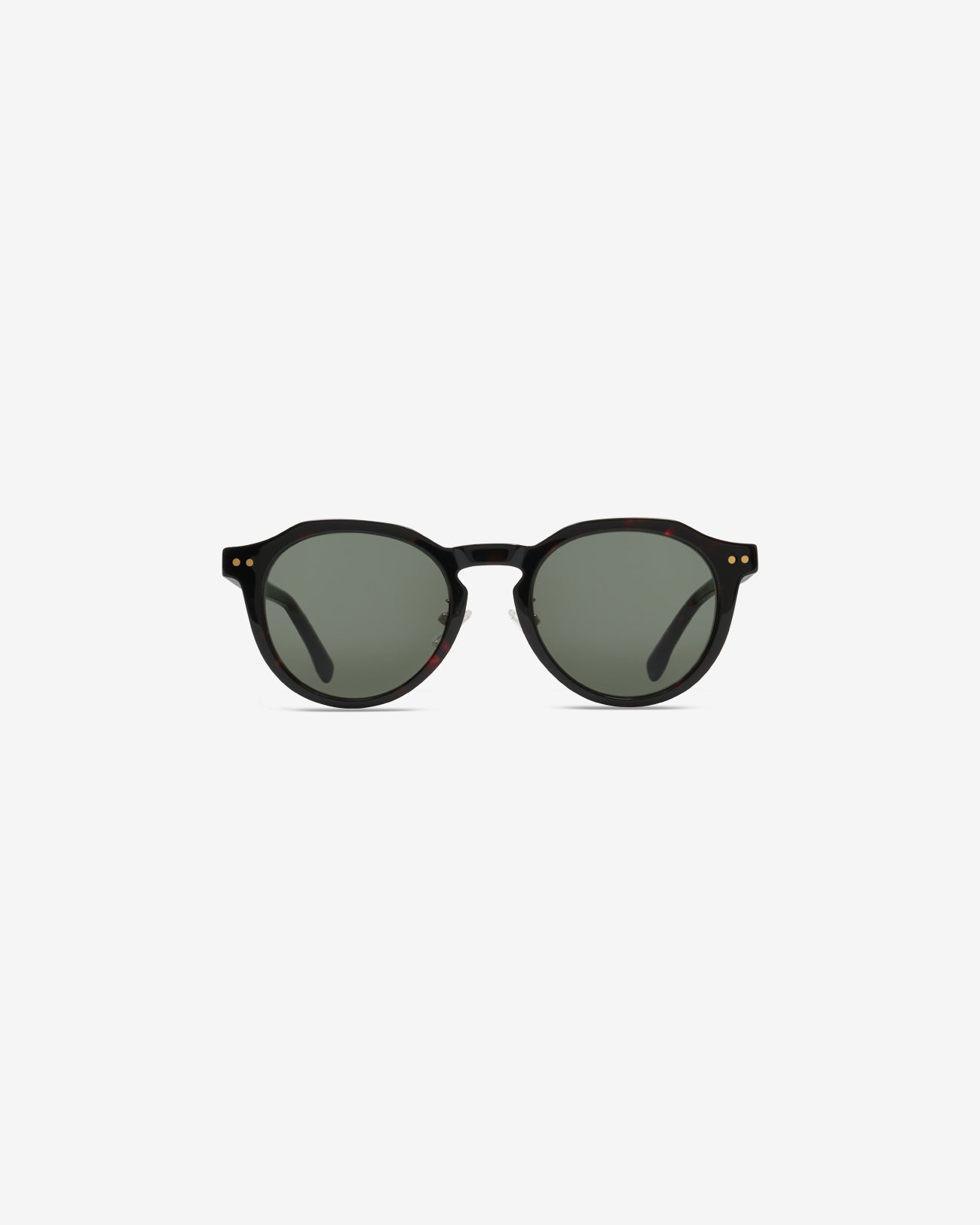 Lunettes de soleil Vadim Noir — monture ronde acétate, vue de face