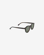 Lunettes de soleil Vadim Noir — monture ronde acétate, vue de trois-quarts