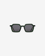 Lunettes de soleil Danica Olive — monture hexagonale acétate, vue de face