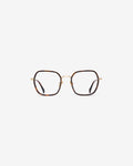 Lunettes de vue Vel Ecaille — monture hexagonale acétate-métal, vue de face