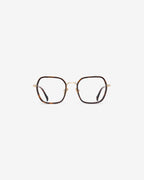 Lunettes de vue Vel Ecaille — monture hexagonale acétate-métal, vue de face