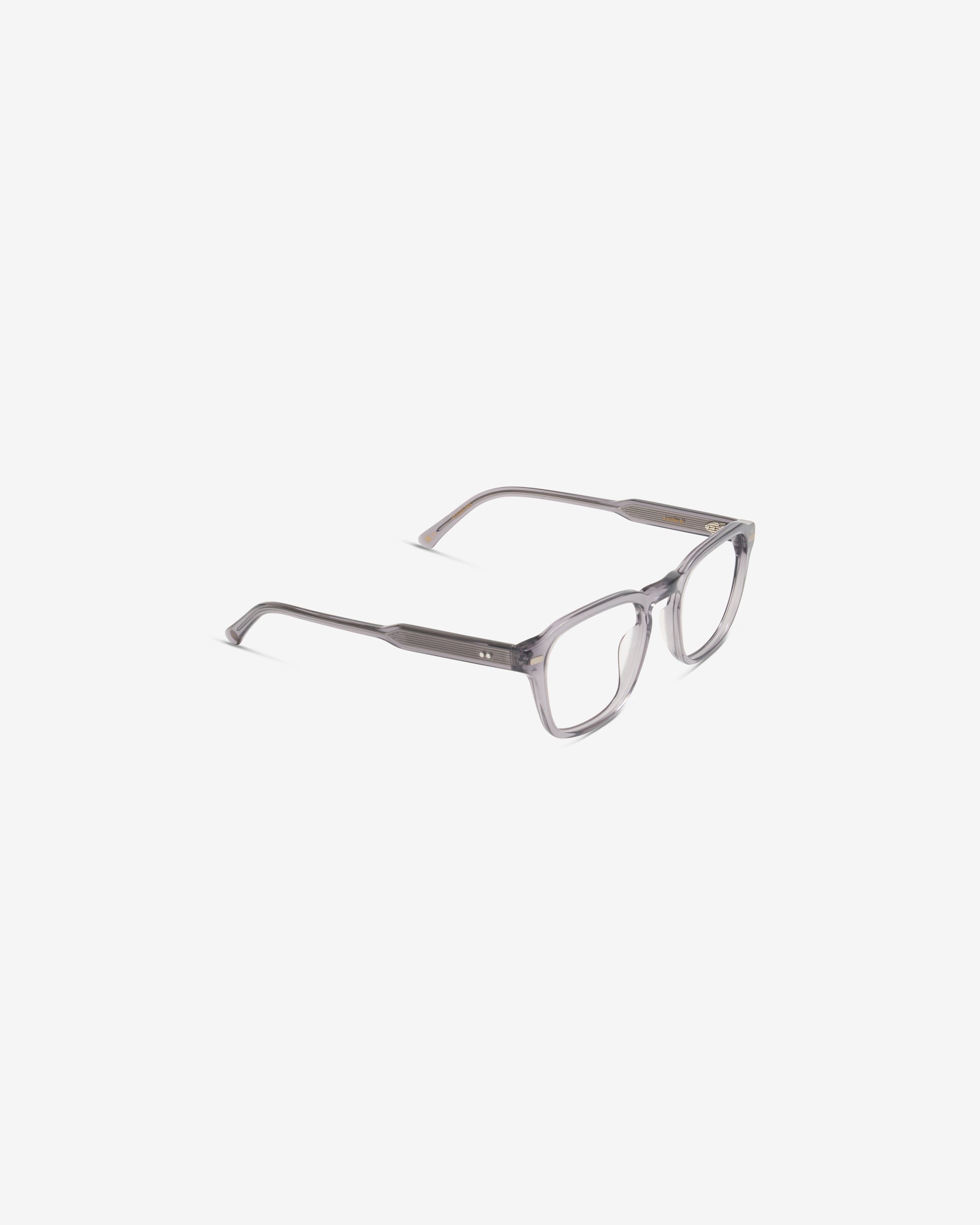 Lunettes de vue Lucifer.M Gris — monture carré acétate, vue de trois-quarts