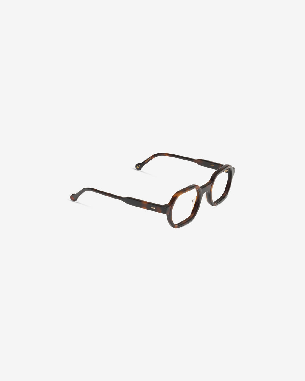 Lunettes de vue Tiago Ecaille — monture rectangulaire acétate, vue de trois-quarts
