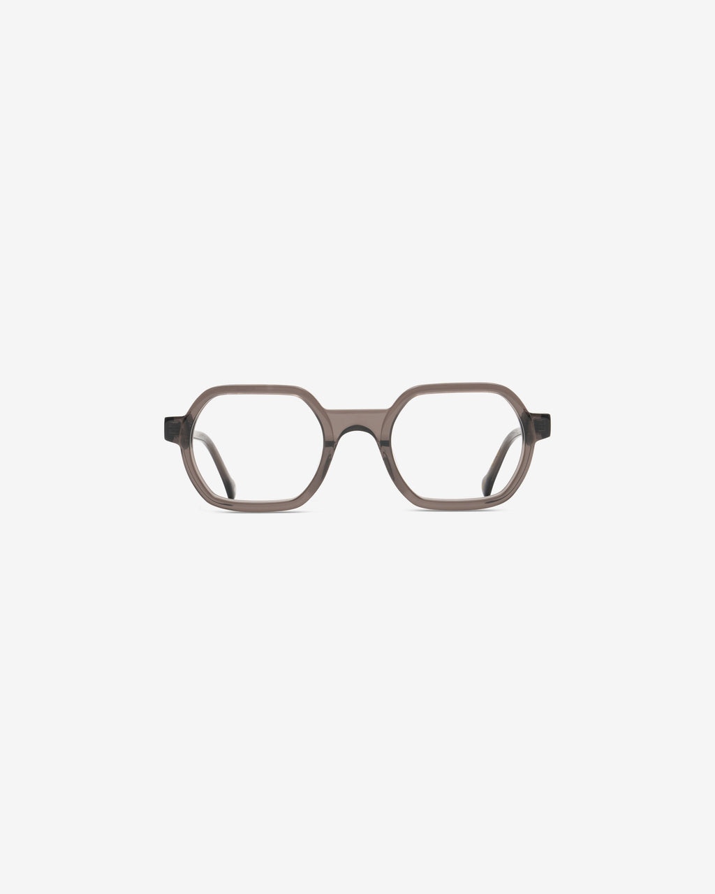 Lunettes de vue Tiago Gris — monture pantos acétate, vue de face