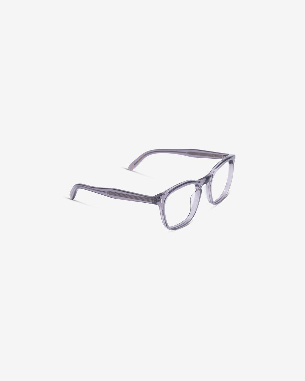 Anteojos Jay Grey: montura rectangular de acetato, vista de tres cuartos