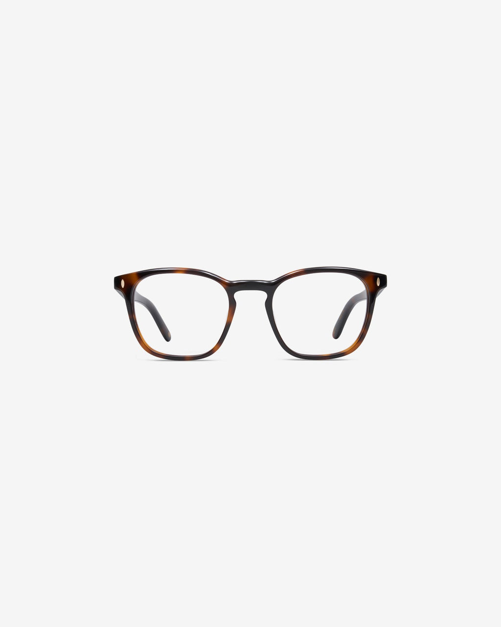 Anteojos Jay Ecaille: montura rectangular de acetato, vista frontal