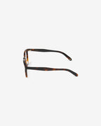 Anteojos Jay Ecaille: montura rectangular de acetato, vista de perfil