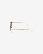Lunettes de soleil Walter.W Gold — monture aviateur métal, vue de profil
