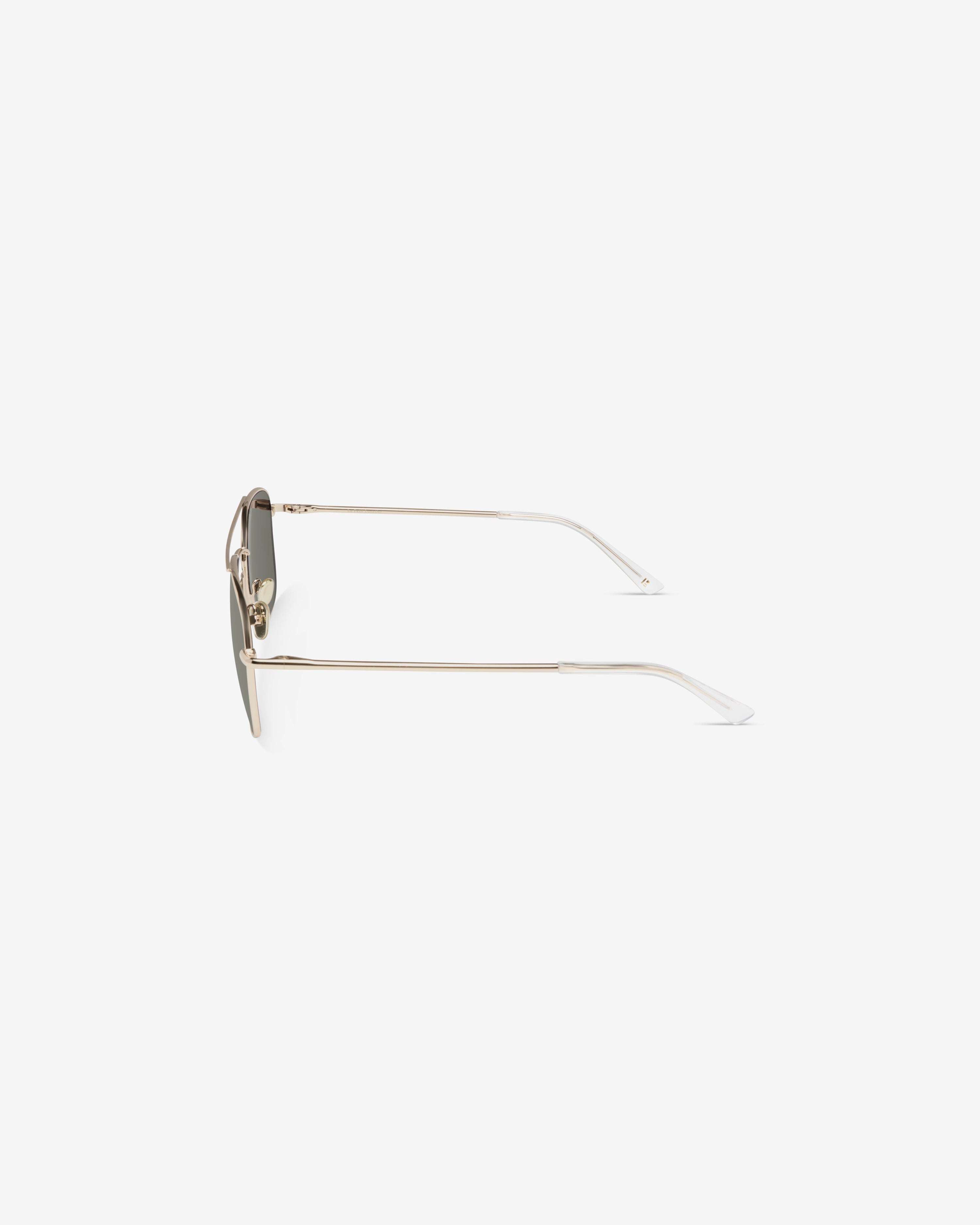 Lunettes de soleil Walter.W Gold — monture aviateur métal, vue de profil