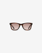 Lunettes de soleil Erin Marron — monture rectangulaire acétate, vue de face