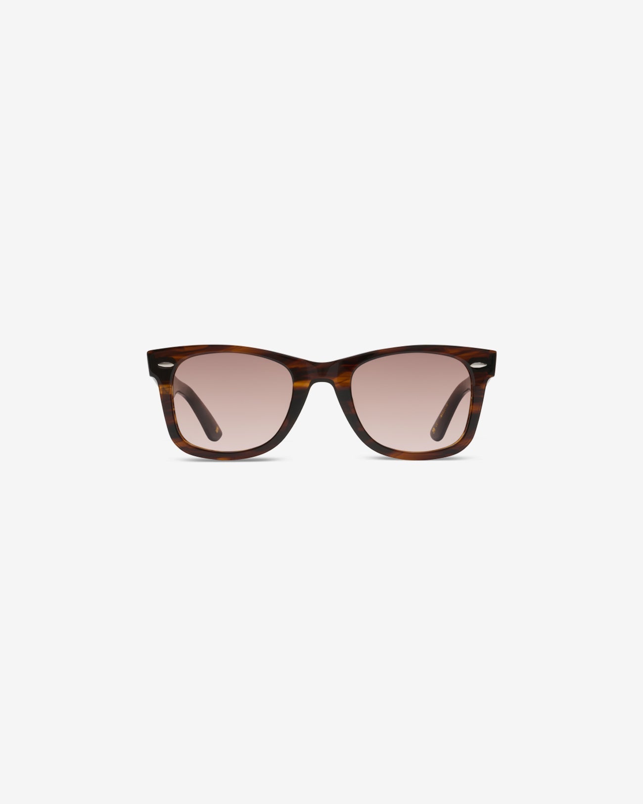 Lunettes de soleil Erin Marron — monture rectangulaire acétate, vue de face