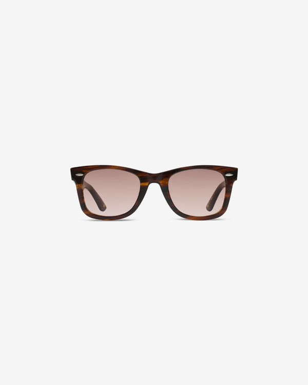 Gafas de sol Erin Brown: montura rectangular de acetato, vista frontal