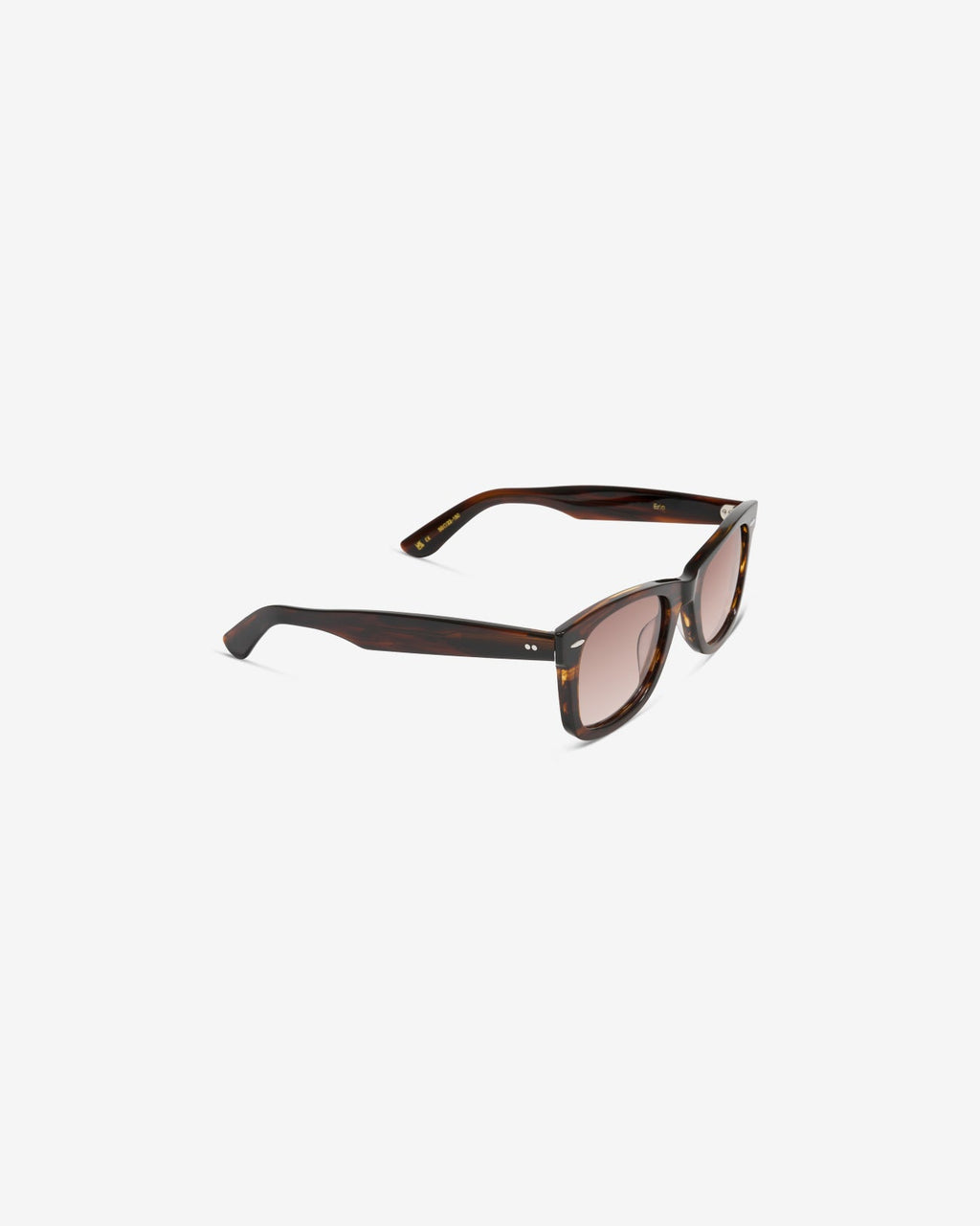 Lunettes de soleil Erin Marron — monture rectangulaire acétate, vue de trois-quarts