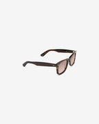 Lunettes de soleil Erin Marron — monture rectangulaire acétate, vue de trois-quarts