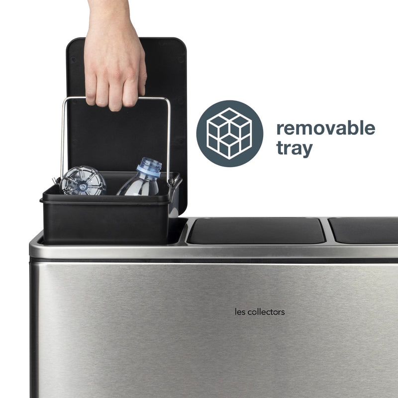 Poubelle De Tri - Inox - 54L (3x18L) ou 60L (2x30L)