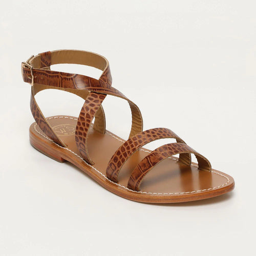 Lesia Sandals - Camel Croco