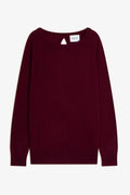 Boat Neck Drop Back Jumper - Leslie - Bordeaux