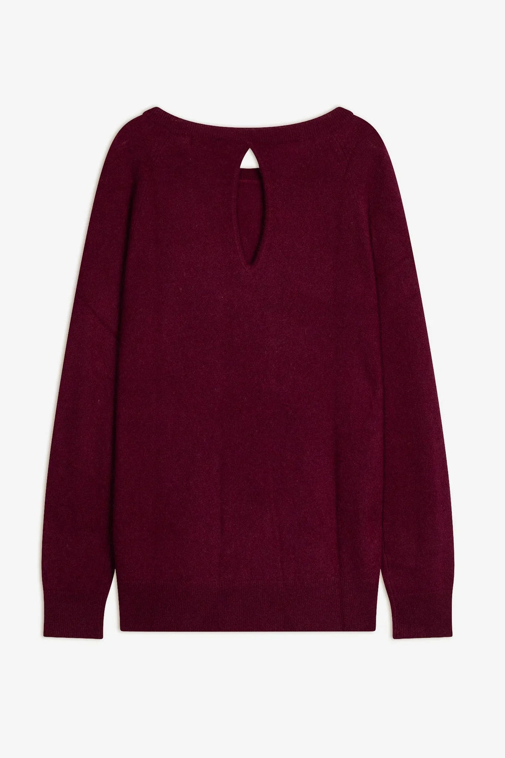 Boat Neck Drop Back Jumper - Leslie - Bordeaux