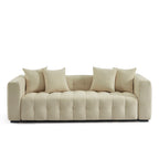 Levia – Gerades 3-Sitzer-Schlafsofa – Stoff Taupe