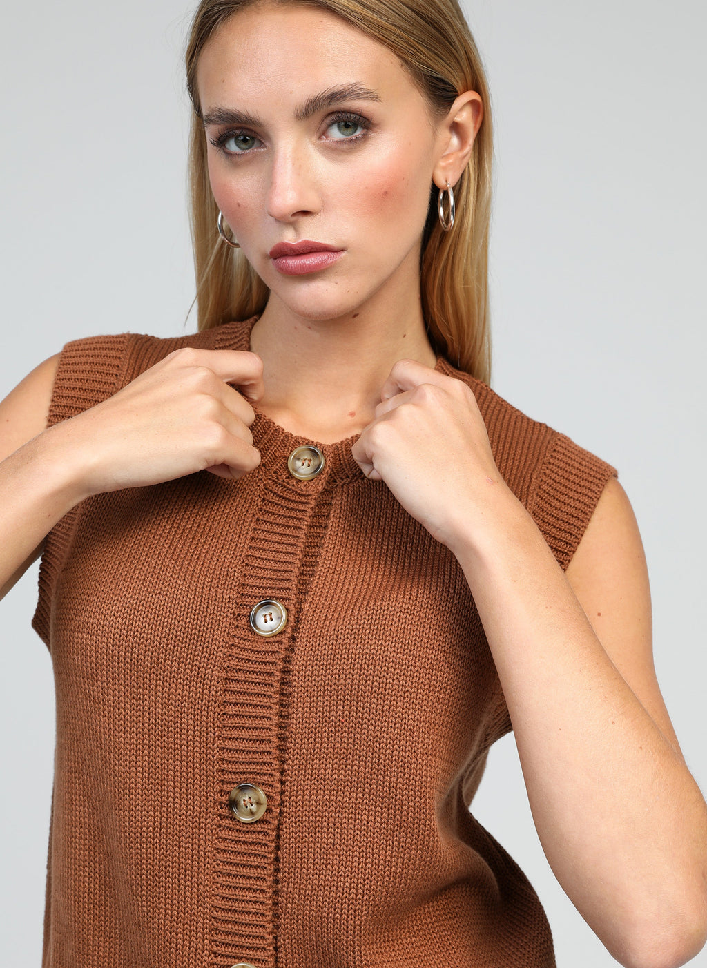 Gilet Leviona Marron