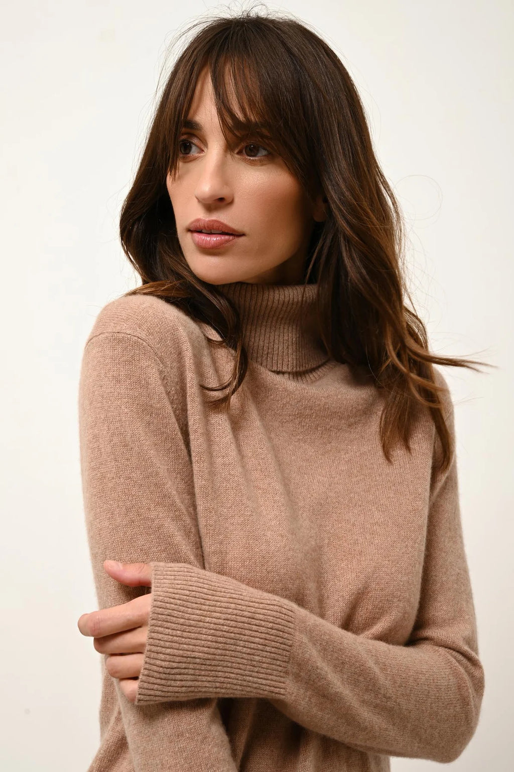 Jersey de Cuello Vuelto - Lexie - Camel Jaspeado