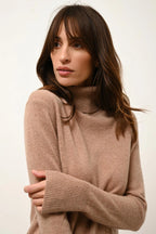 Jersey de Cuello Vuelto - Lexie - Camel Jaspeado