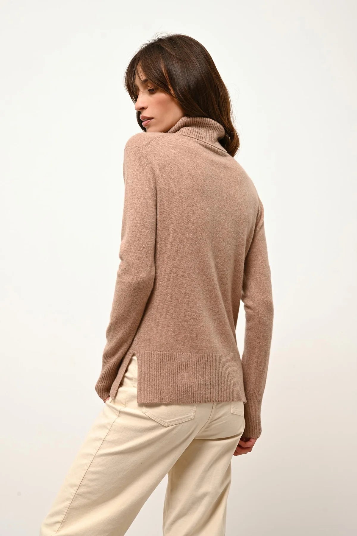 Jersey de Cuello Vuelto - Lexie - Camel Jaspeado