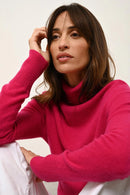 Pull Col Roulé - Lexie - Fuchsia