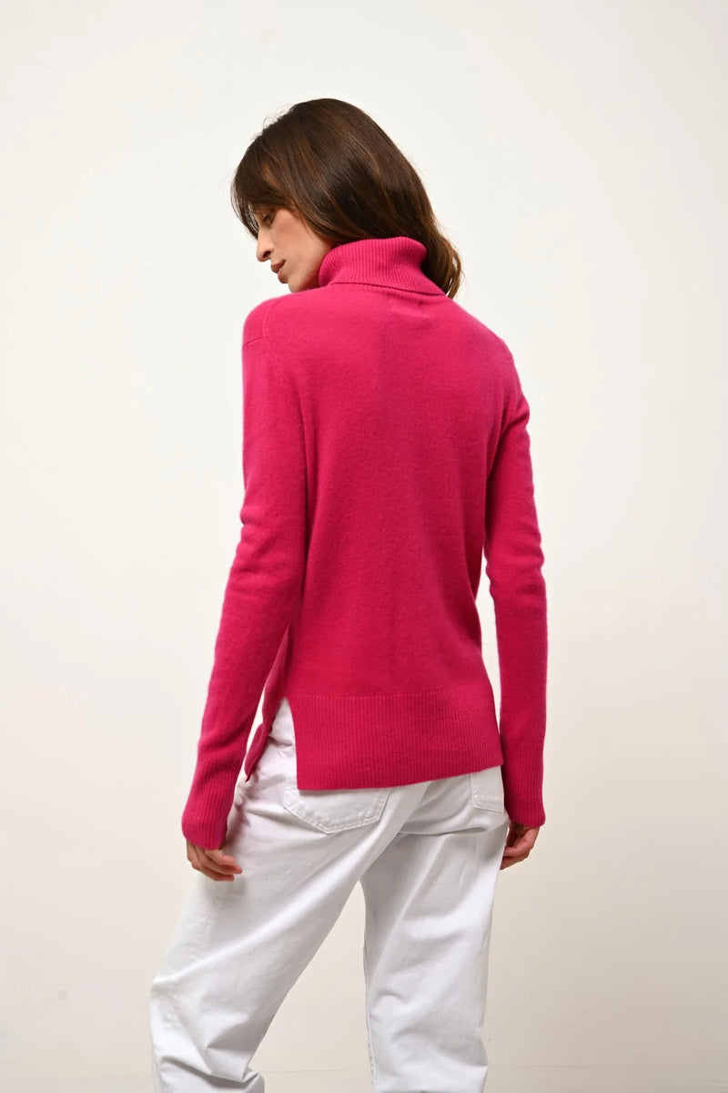 Pull Col Roulé - Lexie - Fuchsia