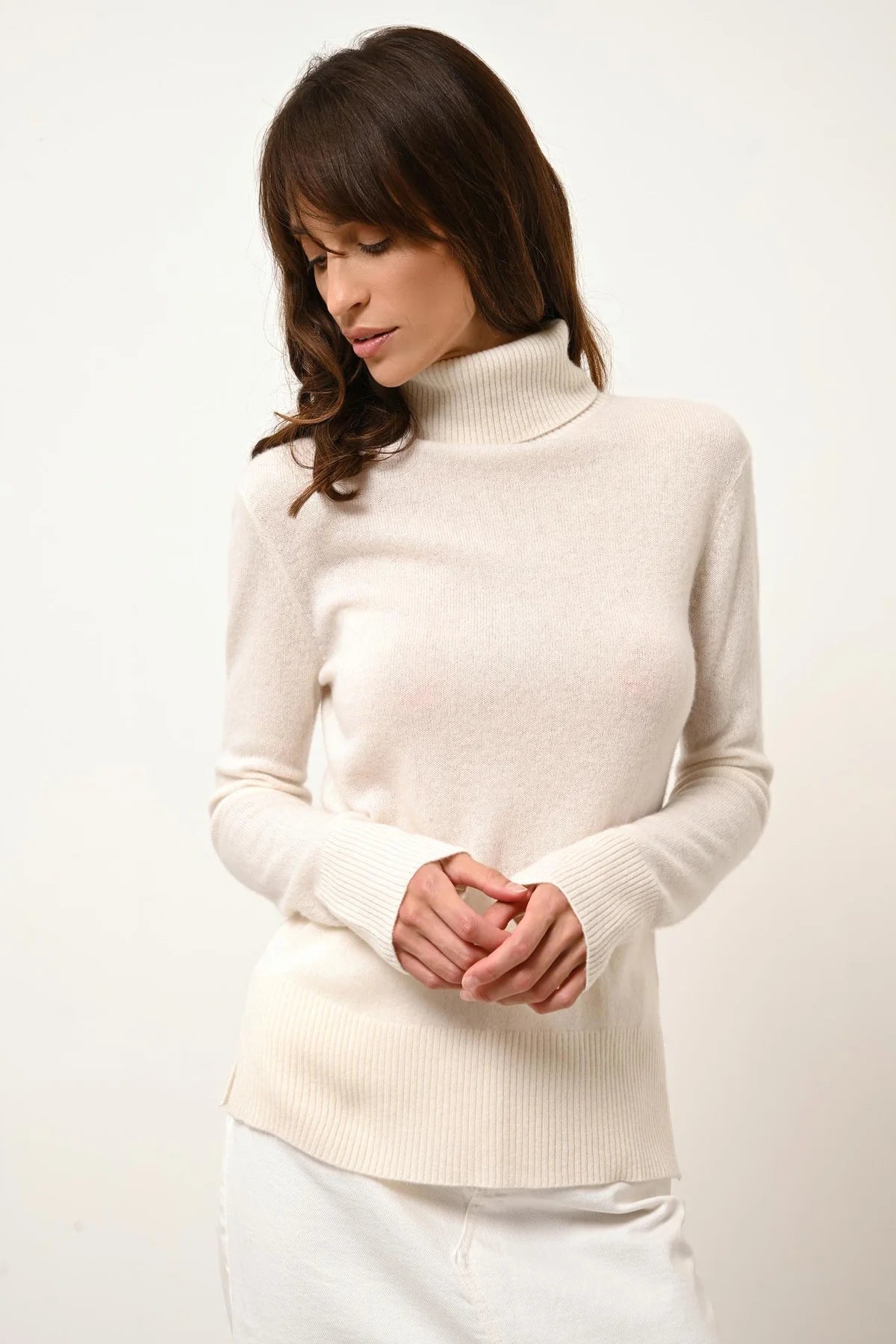 Jersey de Cuello Vuelto - Lexie - Nieve