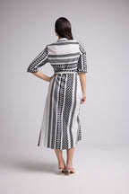 Robe Longue - Leya Long - Blanc Noir