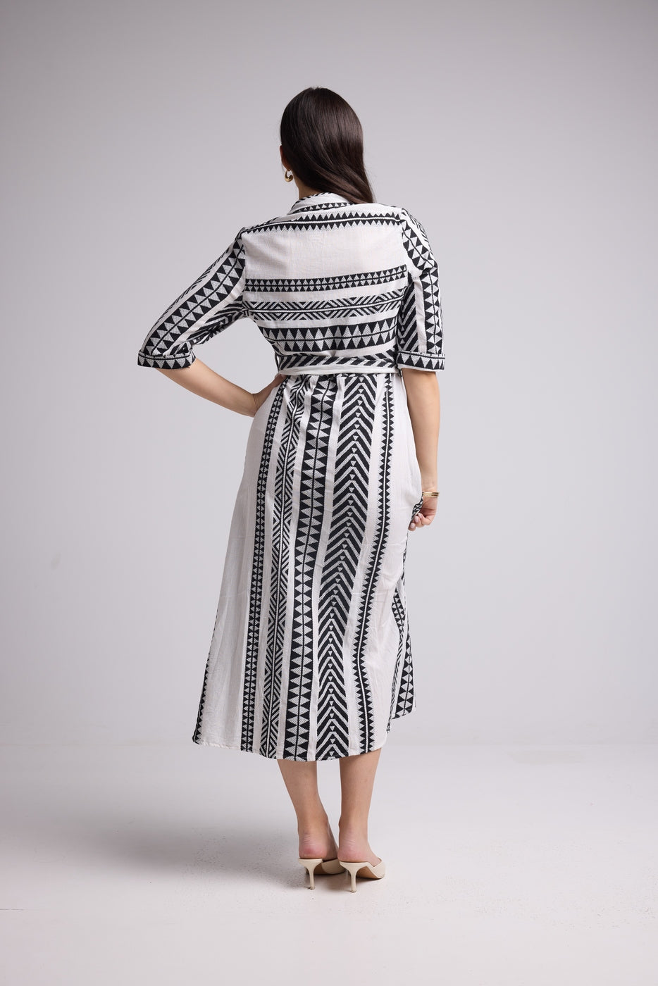 Robe Longue - Leya Long - Blanc Noir