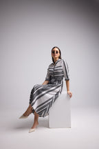 Robe Longue - Leya Long - Blanc Noir