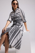 Robe Longue - Leya Long - Blanc Noir
