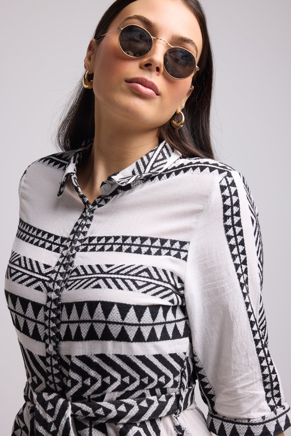 Robe Longue - Leya Long - Blanc Noir