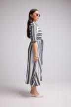 Robe Longue - Leya Long - Blanc Noir