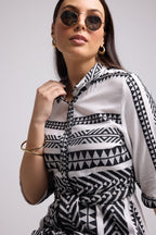 Robe Longue - Leya Long - Blanc Noir