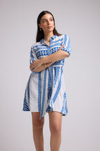 Robe Courte - Leya Short - Blanc Bleu