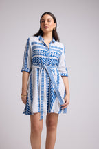 Robe Courte - Leya Short - Blanc Bleu