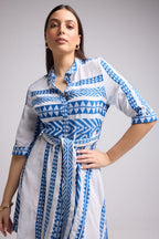 Vestido Corto - Leya Short - Blanco Bleu
