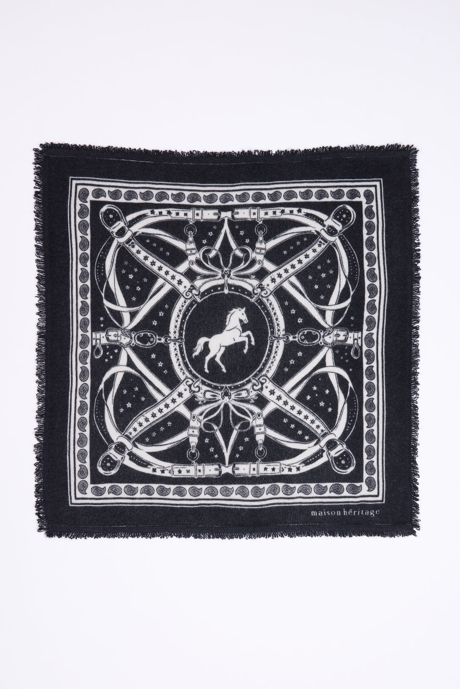Lille Le Harnais Bandana - Sort Hvid - Herre