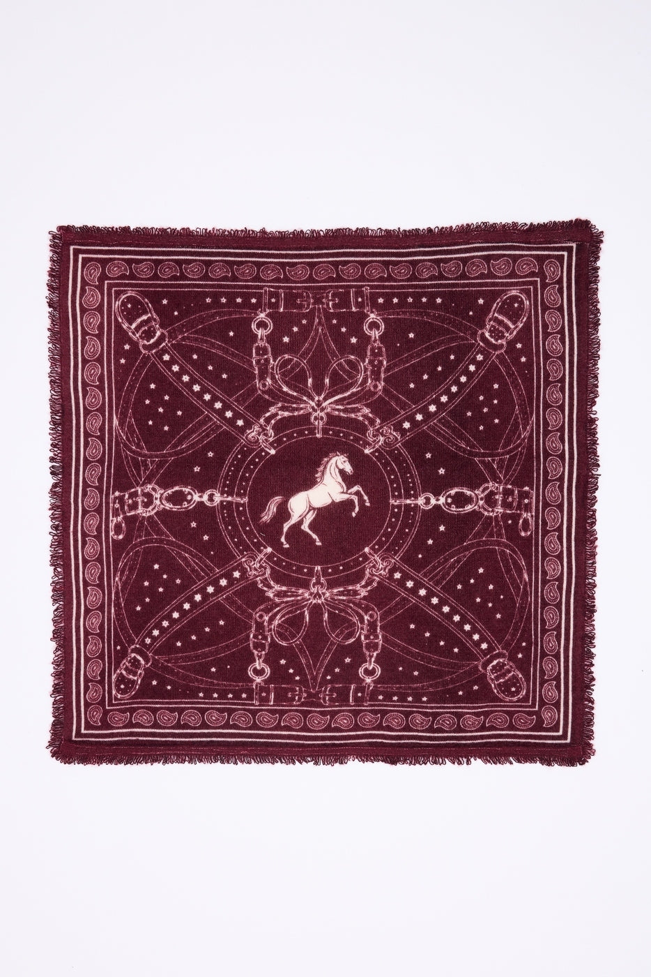 Lille Le Harnais Bandana - Bordeaux Hvid - Dame