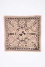 Petit Bandana Le Harnais - Beige Crème Noir - Femme