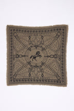 Petit Bandana Le Harnais - Vert Khaki Noir - Femme
