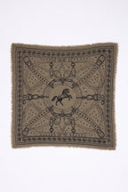 Petit Bandana Le Harnais - Vert Khaki Noir - Homme