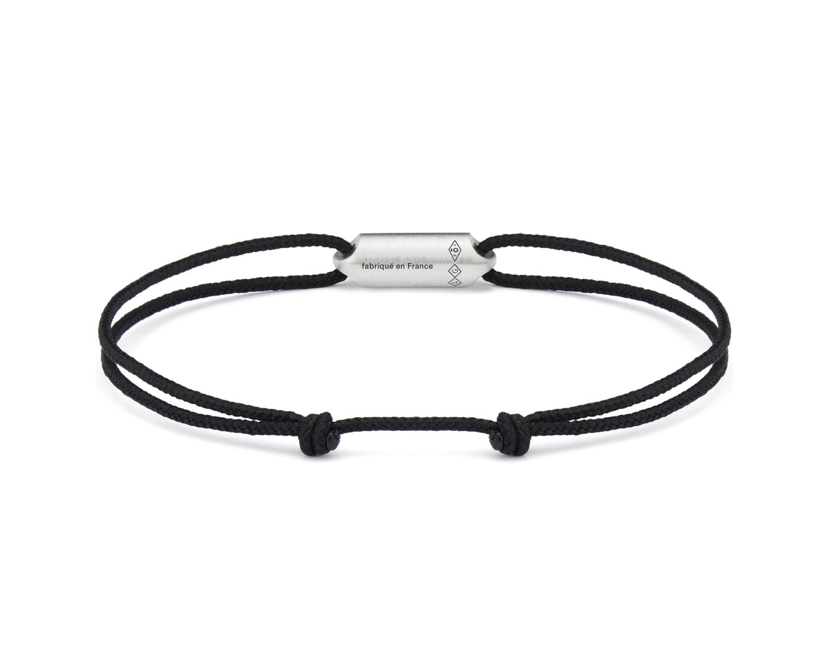 Bracelet Cordon Noir Segment Le 3G